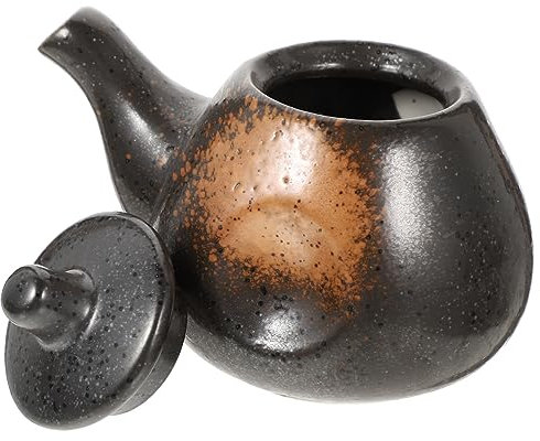 SHOWERORO Dispensador De Salsas De Cerámica Amarilla Aceitera y Vinagrera Antigoteo Diseño Ergonómico Para Cocina Contenedor Multi-función y