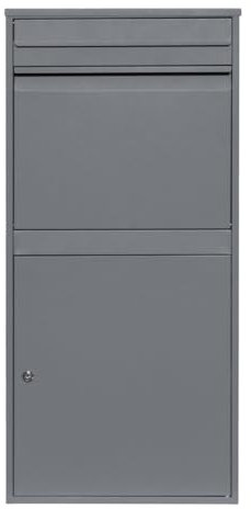 Buzón de Correos Gris Antirrobo de Pared Exterior Tamaño XL Cerradizo Caja para Entrega de Cartas Paquetes Código de Barras Escaneable para Servicio Postal/Mensajeros,2 Llaves+Destornillador Gratis