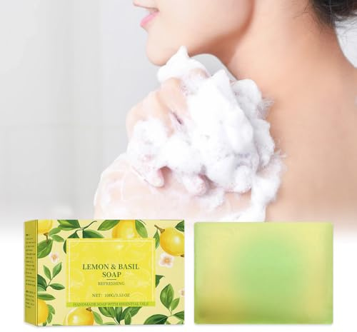 Naturseife Stück Zitrone Seife, 100 G Zitrone Seife Bar Natürlich Biologisch Feste Seifen Handgemacht Lemon Bar Soap Für Baden Duschen Waschen, Feste Seife Zitronen Für Haut Haare Körper Gesicht