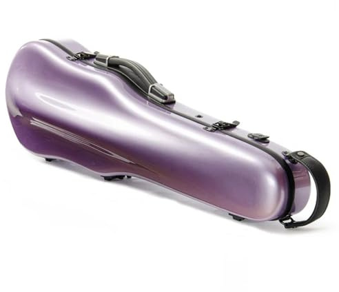 Geigenkasten 4/4-3/4 Violinenkoffer Hellviolett Ultraleichter Hartschalenkoffer Aus Hybrid-Carbonfaser Mit Abnehmbarem Nackenpolster