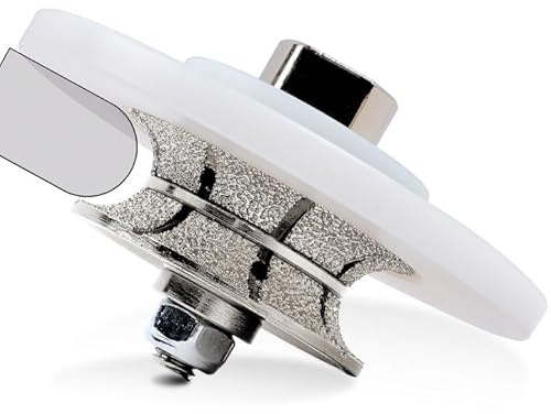 Full Bullnose Grinding Wheel Diamond Hand Profiler – 20mm Edge Shaping Router Bits for Granite Quartz Marble & Stone Kitchen Worktops