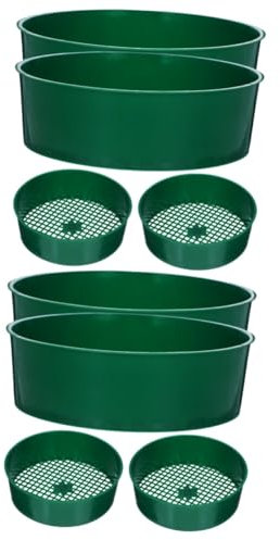 2 Sätze Bodensiebwerkzeug Sieben Gartenerde Siebschaufel Bodenfilter Landschaftserde Gartenerde Sieb Gartenerde Für Pflanzen Im Freien Gartennetz Gartensiebgitter 4 Stück * 2
