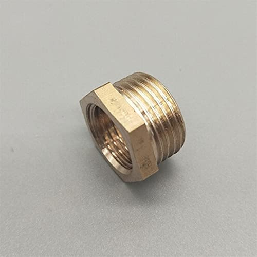 DNVGJUP Lfang-Brass Hose Fitting 1/8 1/4 3/8 1/2 3/4 1 Brass Reducer Male Thread To Female Thread Reducing Bush Adapter Fitting, good wear resistance(03 04)