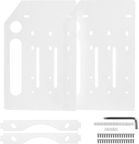Harewtwy Rack de Disco Duro de Escritorio de 3,5 Pulgadas, Caja de Almacenamiento Externa de 3, de Acrílico Transparente, para Discos Duros Mecánicos.