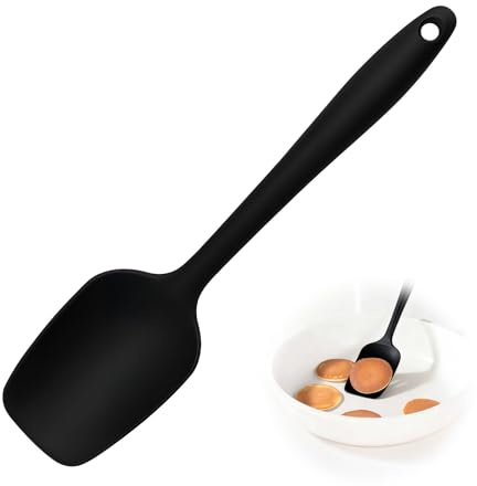 Spatola per cucchiaio in silicone resistente al calore, 250 °C, 28,3 cm, resistente al calore, flessibile, per alimenti, senza cuciture, antiaderente, utensili da cucina per mescolare, raschiare