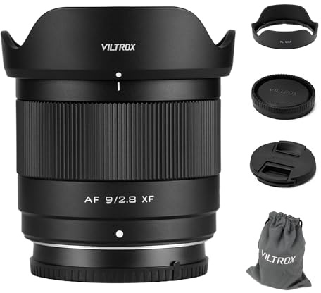 VILTROX 9mm F2.8 Prime Lens for Fujifilm Camera, AF 9/2.8 X-Mount Lens, Auto Focus APS-C Lens for Fuji X-Mount Cameras X-Pro2 X-Pro3 X-E3 X-E4 X-A10 X-A3 X-A5 X-A7 X-S10