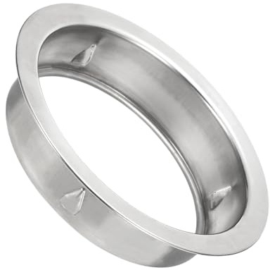 PATIKIL 6 Inch(150mm) Pipe Collar, Round Wall Flange 304 Stainless Steel Straight Pipe Flange for Wall Floor Ceiling Opening Air Conditioner Dryer Vent Hose, Silver