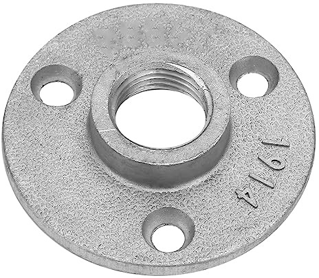 YDuupxe Base Flangiata 10 Pezzi in Lega di Ghisa 3 Fori 65mm DN15 Base del Tubo Filettatura Flangia da Pavimento per Installazione di Tubi e Rubinetti (Lega di alluminio)