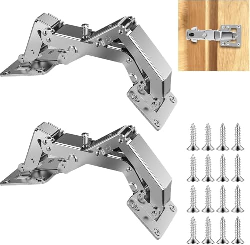 2 pcs Soft Close Cabinet Hinge，170 Degree Full Overlay Kitchen Door Hinge