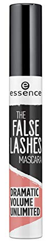 essence the false lashes mascara dramatic volume unlimited, Schwarz, volumengebend, schwunggebend, verlängernd, vegan, ohne Mikroplastikpartikel, Nanopartikel frei, ohne Parfüm, 1er Pack (10ml)