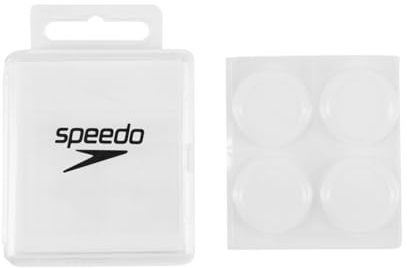 Speedo Silikon-Ohrstöpsel für Schwimmtraining, Unisex, Weiß, 2 Paar (1 Stück)