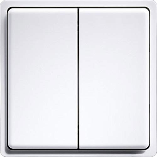 Eltako Funk-Minitaster, Batterie- undleitungslos mit Doppelwippe, 1 Stück, reinweiß, FMT55/4-RW