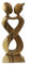 TEMPELWELT Deko Figur Statue Harmonie stehend aus Soar Holz braun, Höhe 30 cm, Holzfigur Skulptur Paar Frau Mann Kunsthandwerk aus Bali handgefertigt