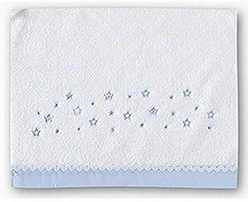 Pirulos Dot Stars - Sábanas de microfibra para cuna, color azul