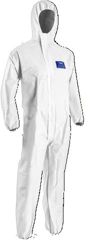 TUTA USA E GETTA IN POLIPROPILENE, 3 STRATO, IMPERMEABILE, CON CAGOULE. 43105 DI TIDY. IL CARTONE DA 25