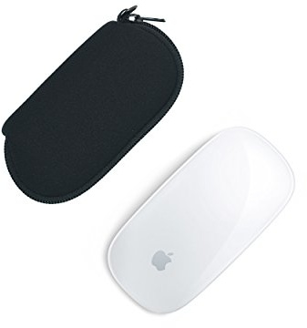 Case Wonder 2 Piezas de Neopreno de Almacenamiento Llevar Bolso Caso de la Caja Guardapolvo para Apple Magic Mouse (I y II de 2da generación) Ratón inalámbrico Bluetooth