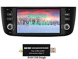 XISEDO Android 9.0 Autoradio In-dash 1 Din Car Radio 6.2 Pollici Car Stereo 8-Core RAM 4G ROM 64G Navigatore GPS con Schermo di Tocco per Fiat Linea/Fiat Grande Punto