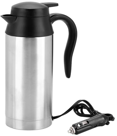 Portable 750ml Car Kettle, Bewinner 24V Travel Truck Kettle for Self-driving Tour to Heat and Boil Tea/Coffee with 304 Stainless Steel Kettle Body and Inner Heating Tube