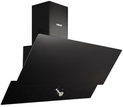 Campana extractora mural de 90 cm con cristal y cuerpo negro - TURBINE 90 Samet