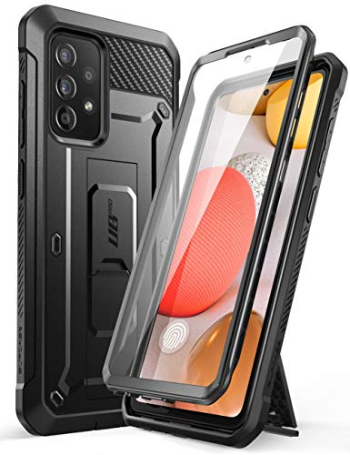 SUPCASE Outdoor Hülle für Samsung Galaxy A52/A52s 5G Handyhülle Bumper Case 360 Grad Schutzhülle Cover [Unicorn Beetle Pro] mit Integriertem Displayschutz, Gürtelclip und Ständer (Schwarz)