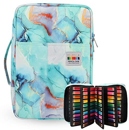 OVAKIA Trousse à Crayons,Organisateur de Grande Capacité,Retient 304 Crayons ou 200 Stylos,Organisateur pour Crayons de Couleur étui à Crayons Adulte pour Artistes, Peintres, étudiants