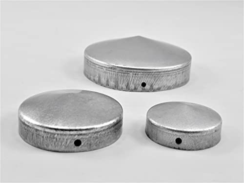 3 Stück Abdeckkappe rund Metall galv. verzinkt Ø70mm