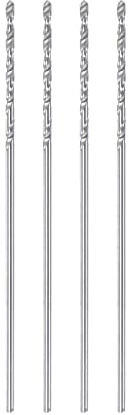 sourcing map Lot de 4 forets en carbure massif 0,8 mm C3/K10 en carbure de tungstène de précision Mini micro tige droite pour acier inoxydable, métal, plastique, bois