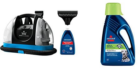BISSELL SpotClean C3 Nettoyant pour Tapis, Moquette, Escaliers & Siège d'auto Aspiration Puissante & Formule Wash & Protect Pour vos Étoffes d’ameublement