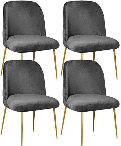 XGANGM Estilo Nórdico Funda para Silla Comedor con Curva Respaldo Elástica Funda de Silla Cocina Oficina sin Reposabrazos Semicírculo Cubierta Silla Sala Restaurante Hotel Hogar,G,4PCS