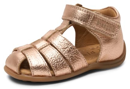 Bisgaard Minilettes/chaussures d'apprentissage Carly/Sandales pour enfant Marron daim, Or rose, 22 EU