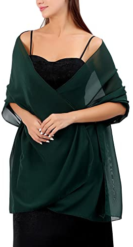 Chiffon Schal Stola Bolero Damen Für Abendkleid Festlich Hochzeit Braut Frühling Sommer Jacke Elegant
