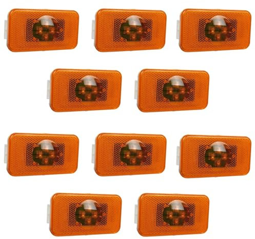 Baceyong - Luz de posición lateral (24 V, 4 LED naranja, luces de advertencia, 10 luces de posición laterales 24 V 4 LED, apta para la serie V01V0 FH/FM