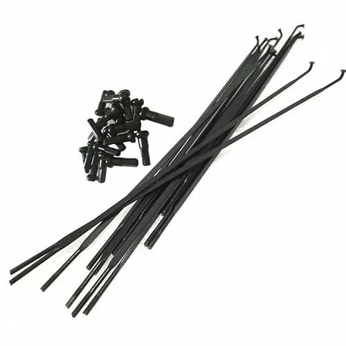 GSJNHY Fahrradspeichen 12 Teile/los Kohlefaser-Räder Gebrauchte Speichen Vorder- und Hinterräder Bike Speichen Rennrad schwarz (Color : 292mm)