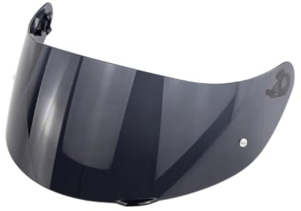 Mulcort Remplacement de visière de Casque, Moto Casque Lentille, Anti UV, Anti Buée et Anti Rayures, Visière de lentille de Bouclier de Casque pour Le Casque intégral d'agv K1 K3SV K5(Noir)