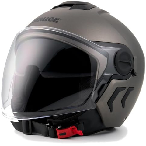 Casco Blauer DEMI JET - DJ01 MONO H80 TITANIO OPACO S