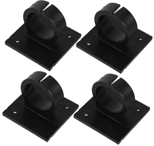 4 Stück Schwarze Mikrofonklemmen aus Kunststoff, Flexibel | Handmikrofone, Spezielle Form, Hält das Mikrofon Zuverlässig in Position, Einfach und Professionell