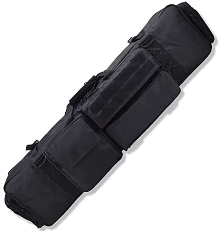 ANSNOW Gewehrkoffer Doppelte Lange Gewehrpistolentasche, Aufbewahrungstasche Für Taktische Gewehre, Taktischer Gewehrrucksack, Karabiner-Airsoft-Schieß-Tragetaschen Für Die Jagd/Schwarz