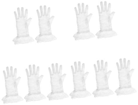 SAFIGLE 5paare Spitzenhandschuhe Für Hochzeiten Cosplay-partys Und Besondere Anlässe Damenhandchuhe Klassischem Design Für Braut Und Festlichkeiten