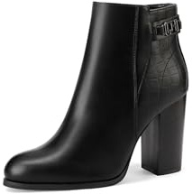 QUEEN HELENA Tronchetti Stivaletti con Tacco Alto Casual Donna X31-121 (Nero, Sistema Taglie Calzature EU, Adulto, Donna, Numero, Media, 37)
