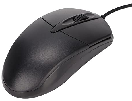 OUCRIY Beheizte Maus, 3 Stufen, verstellbar, ergonomisch, 1600 dpi, kabelgebunden, Heizmaus für OS X System, Desktop-Laptop, Schwarz