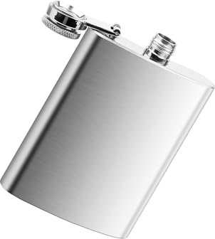 Fiaschetta in Acciaio Inox, Fiaschetta Tascabile Portatile, Fiaschetta per il Liquore 240ml