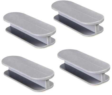 SGERUFZ 4 pezzi porta del balcone, porta autoadesiva, porte in plastica esterno, armadio, porta esterna, finestra, adesive, pomolo (Grigio)