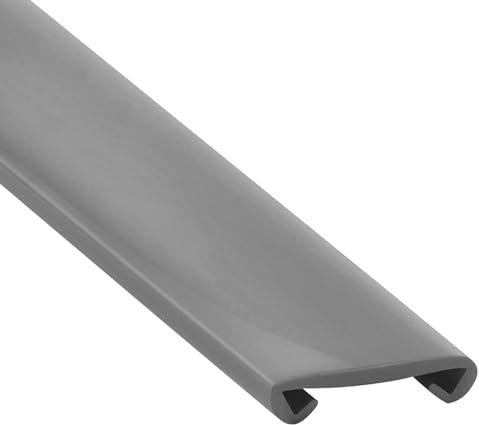 Main courante en PVC pour escaliers, marron-beige, 2 m, main courante en plastique avec plinthe pour cuisine, main courante en caoutchouc pour rampe d'escalier