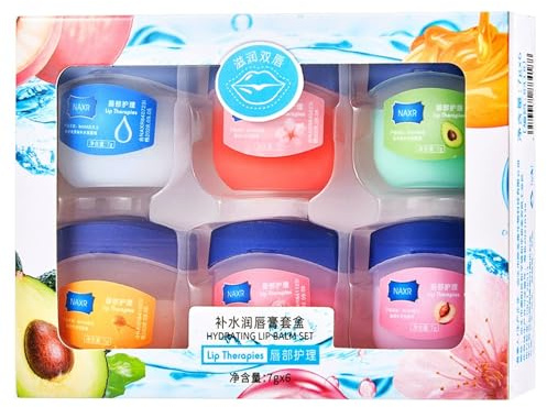 Lip balm Set | Lip Balm Variety 6 Pack - Multipack Lip Moisturizer For Very Dry Lips Lip Repair Sleeping Lip Mask For Day&Night - Gift for Girl and Women