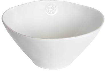 Costa Nova saladier Nova: Bol en grès fin, glaçure brillante artisanale, empilable, compatible four, micro-ondes, congélateur et lave-vaisselle, blanc, Ø 26 cm