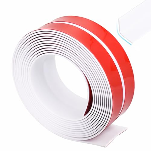 Kantenschutz Selbstklebend, Flexible Zierleisten Selbstklebend, Weichsockelleiste für Türen, Fenster, Wände, Küche, Fliesen, Abschlussleiste aus PVC (2cm X 4m)