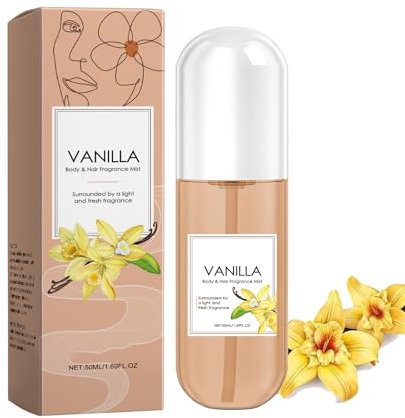 Vanilla Perfume Mit Vanilleextrakt,Vanilla Skin Eau De Parfums, Körper & Haarduftnebel,Vanille Parfüm,Lang Anhaltender Haut-Körpernebel,Tragbares Parfümspray Für Dating-Reisen (1PC)