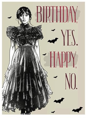 WEDNESDAY Geburtstagskarte Addams Family Birthday Card