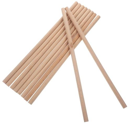 Uonlytech 10piezas Baquetas Para Hechas Mano De Madera Kit De Palitos Para Manualidades Surtido De Varillas De Madera Para Hacer Baquetas Para Proyectos De Carpintería