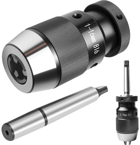 Mandrino a sgancio rapido B16 (1-16 mm) con mandrino conico MK2/MT2, mini mandrino mandrino di precisione MK2/MT2, presa di espulsione per tornio, trapano, tornio